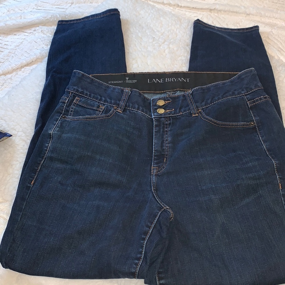 Lane Bryant Straight Leg Tighter Tummy Technology Jeans. No Tags. EUC.​